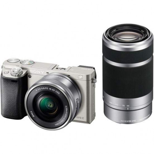 Фотоаппарат Sony Alpha A6400 kit 16-50mm + 55-210mm серебристый рус меню