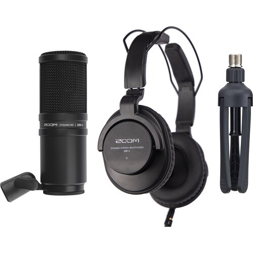 Набор Zoom ZDM-1 Podcast Mic Pack with Headphones, Windscreen, XLR, and Tabletop Stand