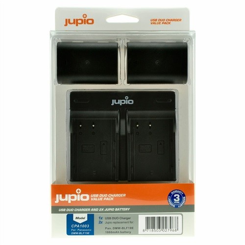 Jupio Kit: 2x Battery DMW -BLF19E + USB Dual Charger для Panasonic