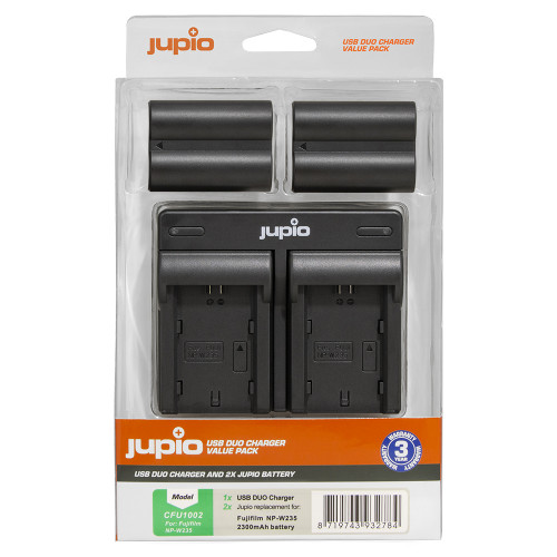 Набор Jupio для Fuji X-T4: 2x Battery NP-W235 + USB Dual Charger