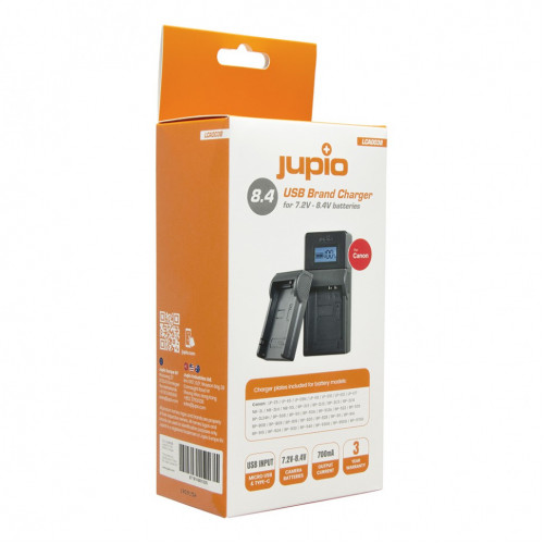 Зарядное устройство Jupio USB Brand Charger for Canon 7.2V-8.4V batteries