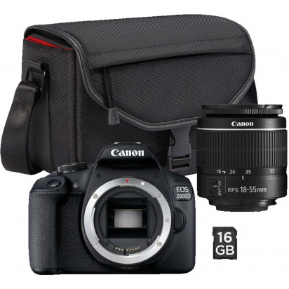 ФотоаппаратCanon EOS 2000D Kit 18-55mm + 16GB SD + Сумка