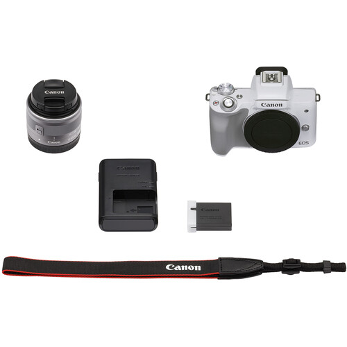 Фотоаппарат Canon EOS M50 Mark II kit EF-M 15-45mm f/3.5-6.3 IS STM белый