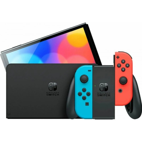 Игровая приставка Nintendo Switch OLED (красно-синия)