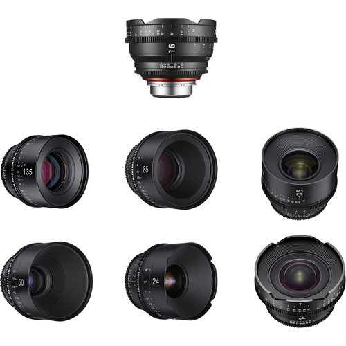 Объективы Samyang Xeen 14, 16, 24, 35, 50, 85 135mm Lens Kit Canon EF