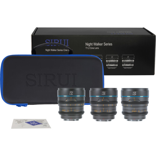 Набор объективов Sirui Night Walker 24, 35, 55mm T1.2 S35 Cine Lens для Sony E-Mount