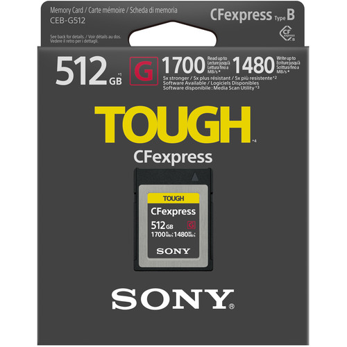 Карта памяти Sony 512GB CFexpress Type B TOUGH