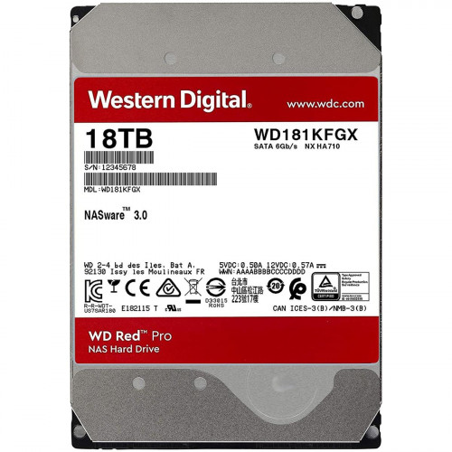 Внутренний жесткий диск WD Red Pro 18TB 3.5" SATA III NAS Internal HDD