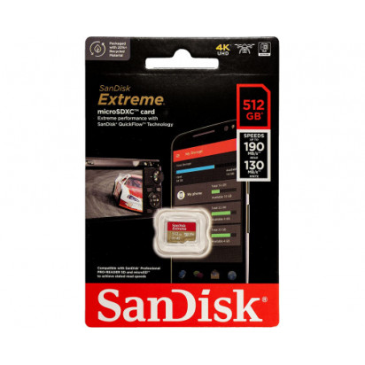 Карта памяти SanDisk Extreme Pro microSDXC UHS-I 512GB 190Mb/s