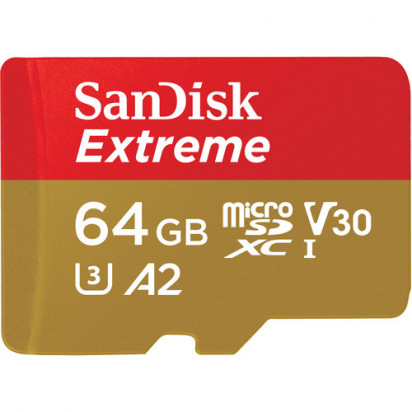 Карта памяти SanDisk Extreme microSDXC UHS-I 64Gb 160MB/s