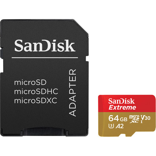 Карта памяти SanDisk Extreme microSDXC UHS-I 64Gb 160MB/s