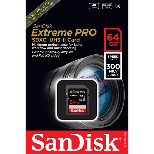 Карта памяти SanDisk Extreme Pro SDXC UHS-II 64Gb 300MB/s