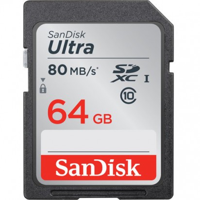 Карта памяти SanDisk Ultra SDXC UHS 64Gb 80 MB/s  