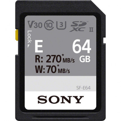 Карта памяти Sony 64GB SF-E 64 ГБ UHS-II SDXC 70Mb/s