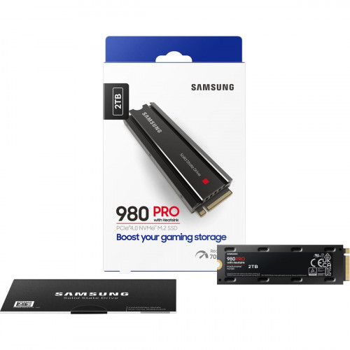 Внутренний жесткий диск Samsung 1TB 980 PRO PCIe 4.0 x4 M.2 Internal SSD с радиатором