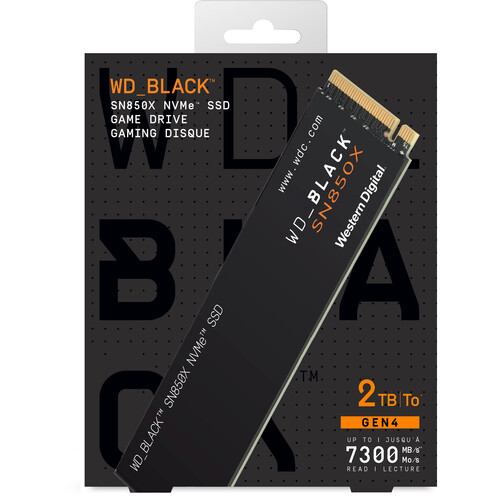 Внутренний жесткий диск WD 2TB WD_BLACK SN850X Gaming Internal NVMe PCIe 4.0 SSD