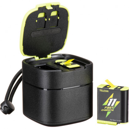 Зарядное устройство + 2 аккумулятора TELESIN 2 Batteries + Dual Fast Charging Box Kit for GoPro HERO11/10/9
