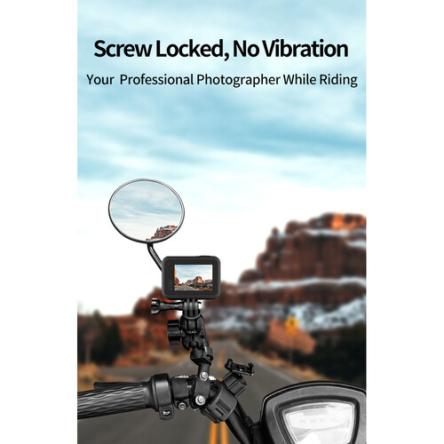 Крепление на зеркало TELESIN Motorcycle Rear View Mirror Mount for GoPro/DJI Action