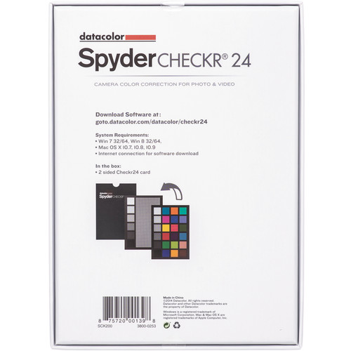 Цветовая шкала Datacolor SpyderCHECKR 24 Color Chart