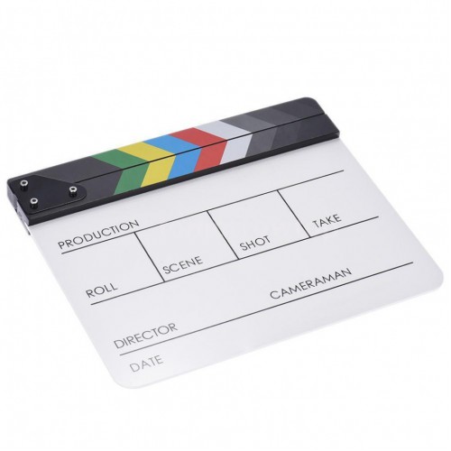 Directors Acrylic Film Movie Cut Action Scene Clapper Board White (ХЛОПУШКА)