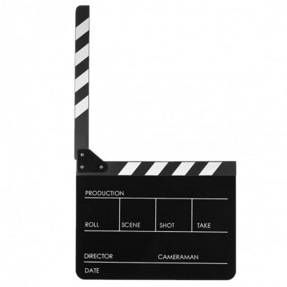 Directors Acrylic Film Movie Cut Action Scene Clapper Board Black (ХЛОПУШКА)
