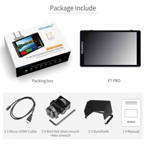 Монитор FeelWorld F7 Pro 7" 4K HDMI IPS Touchscreen