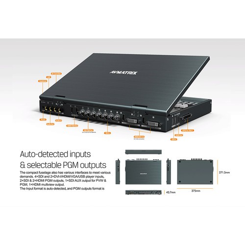 Видеомикшер AVMatrix PVS0615U Portable 6-Channel Video Switcher with 15.6