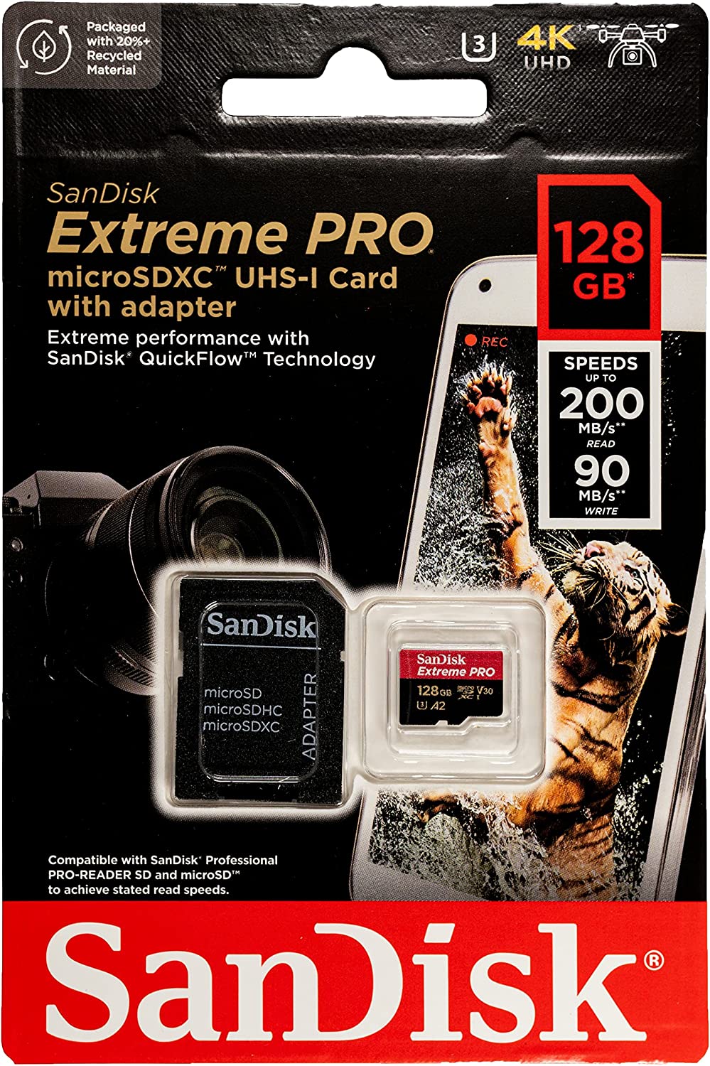 Карта памяти Sandisk Extreme Pro Microsdxc Uhs I 128gb 200mbs купить